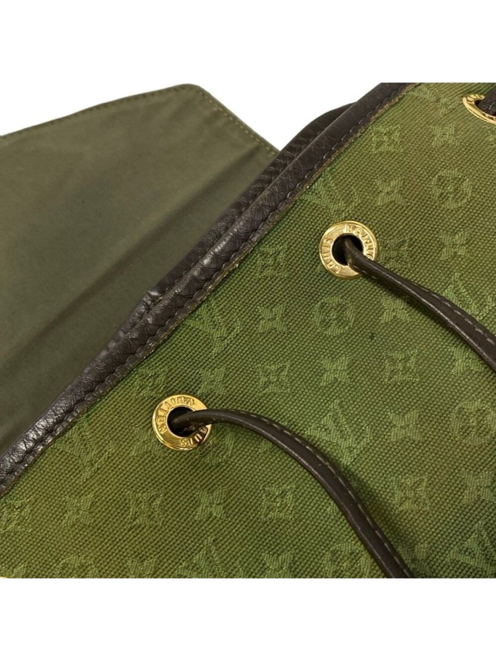 Louis Vuitton Backpack Monogram Mini Montsouris Khaki Leather - Picture 12 of 15